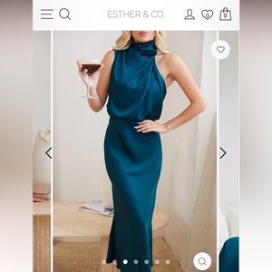 Esther & co zariah dress in teal